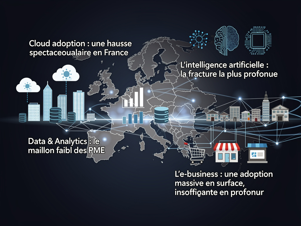 Digitalisation des entreprises en Europe et en France — État des lieux 2025